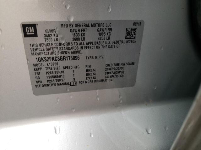 1GKS2FKC3GR173096 GMC Yukon Xl K1500 Sle