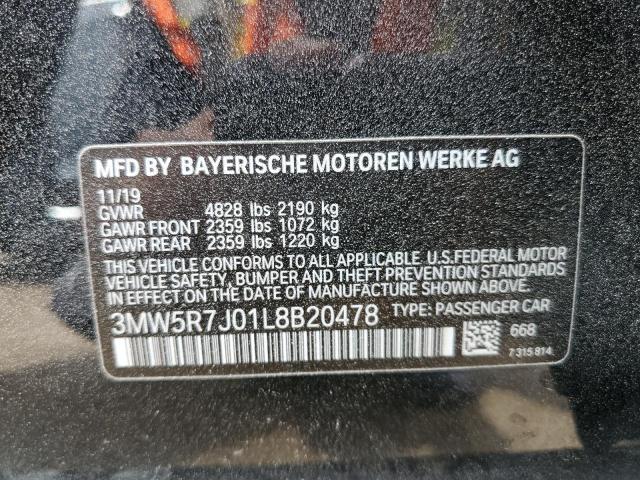 3MW5R7J01L8B20478 BMW 330XI
