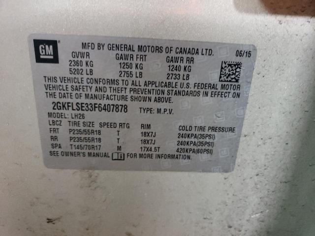 2GKFLSE33F6407878 GMC Terrain Slt