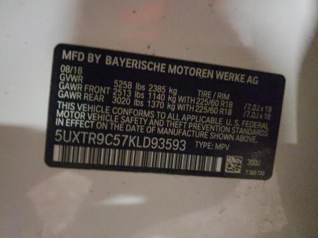 5UXTR9C57KLD93593 BMW X3 Xdrive30i