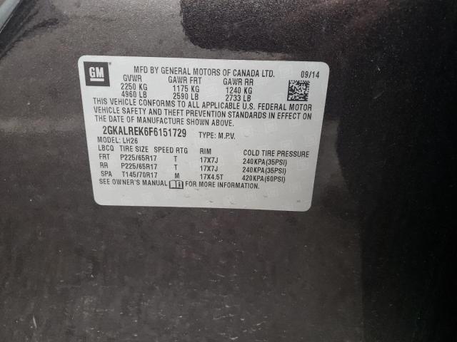 2GKALREK6F6151729 GMC Terrain Sle