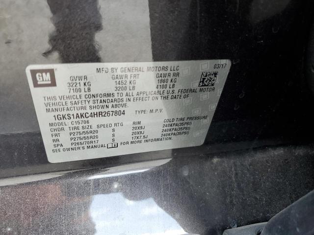 1GKS1AKC4HR267804 GMC YUKON SLE