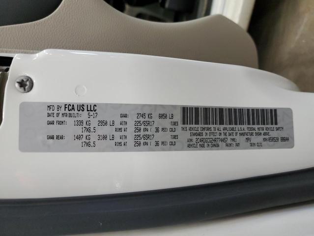 2C4RDGCG2HR774457 Dodge Grand Caravan Sxt