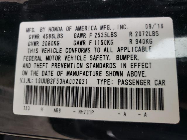 19UUB2F53HA002021 Acura TLX TECH