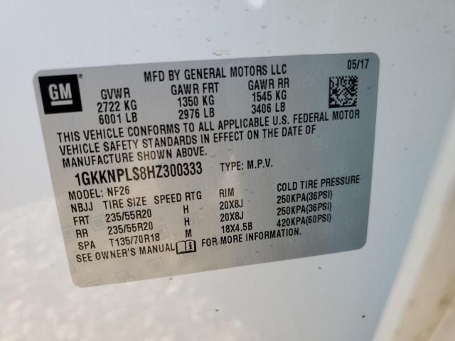 1GKKNPLS8HZ300333 GMC Acadia Denali