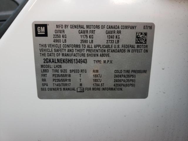 2GKALNEK6H6134943 GMC Terrain Sle