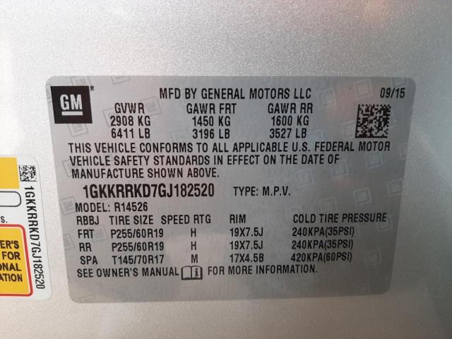 1GKKRRKD7GJ182520 GMC Acadia Slt-1