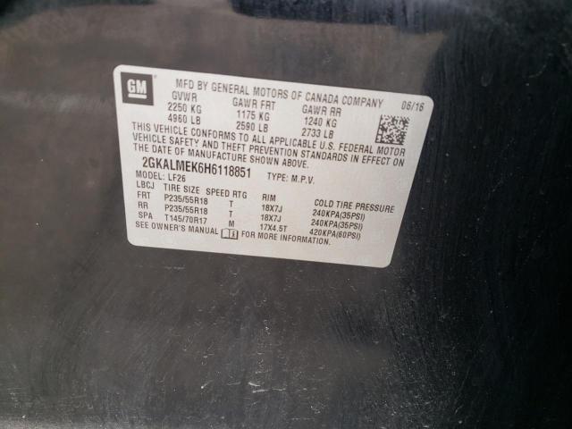 2GKALMEK6H6118851 GMC Terrain Sle