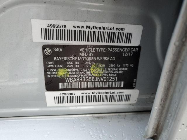 WBA8B3G56JNV01251 BMW 340 I