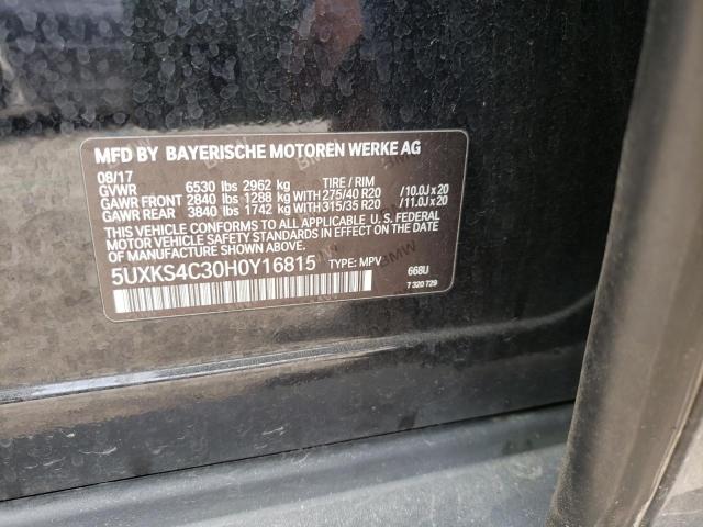 5UXKS4C30H0Y16815 BMW X5 Xdrive35d