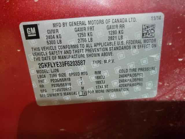 2GKFLYE39F6203587 GMC Terrain Slt