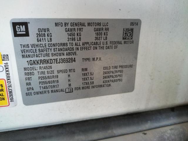1GKKRRKD7EJ369284 GMC Acadia Slt-1
