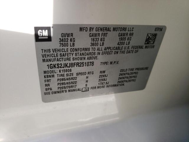 1GKS2JKJ8FR251078 GMC YUKON XL DENALI