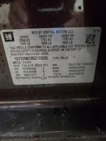 1GTV2MEC0GZ179303 GMC Sierra K1500 Sle
