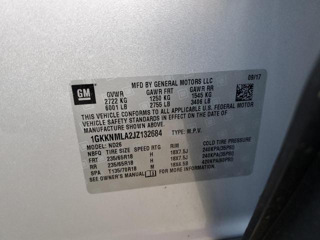 1GKKNMLA2JZ132684 GMC Acadia Slt-1