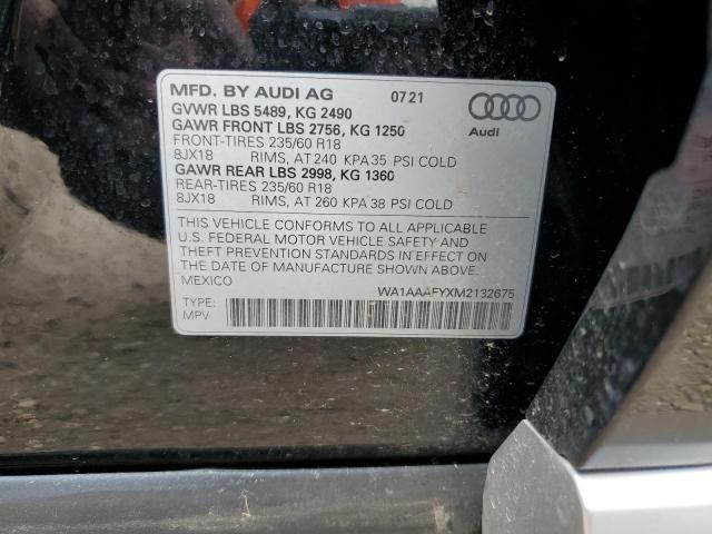 WA1AAAFYXM2132675 Audi Q5 PREMIUM