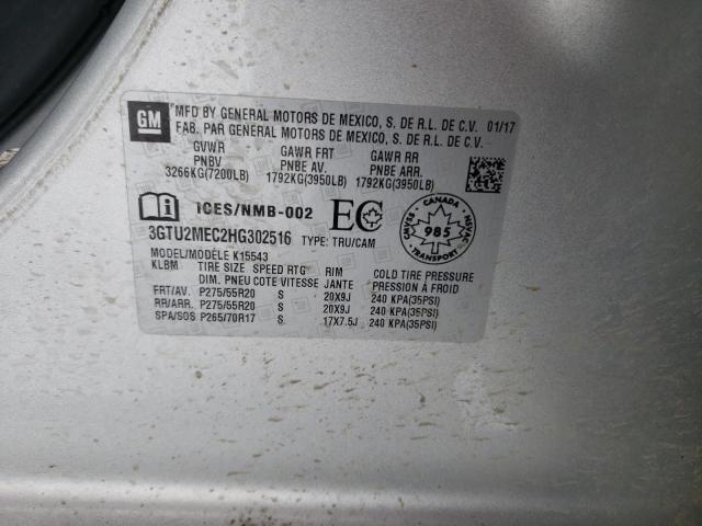 3GTU2MEC2HG302516 GMC Sierra K1500 Sle