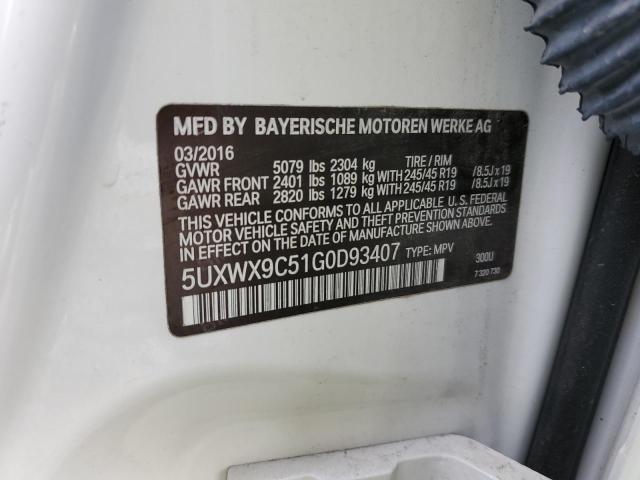 5UXWX9C51G0D93407 BMW X3 Xdrive28i