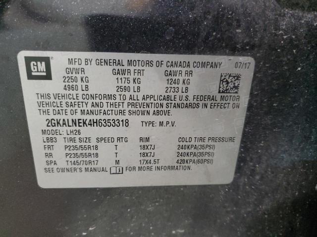 2GKALNEK4H6353318 GMC Terrain Sle
