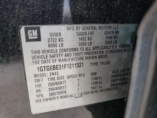 1GTG6BE31F1211321 GMC CANYON SLE