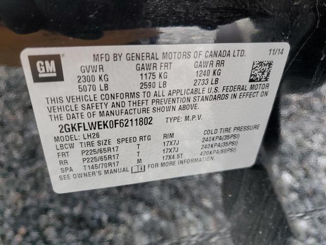 2GKFLWEK0F6211802 GMC Terrain Sle
