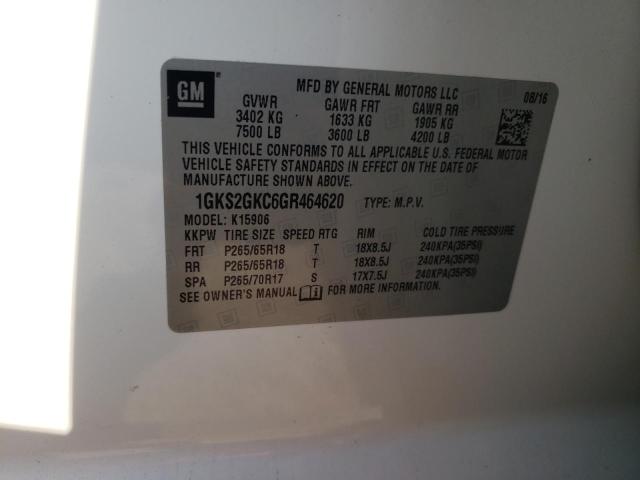 1GKS2GKC6GR464620 GMC Yukon Xl K1500 Slt