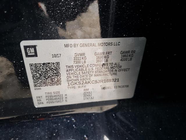 1GKS2AKC5JR169321 GMC YUKON SLE