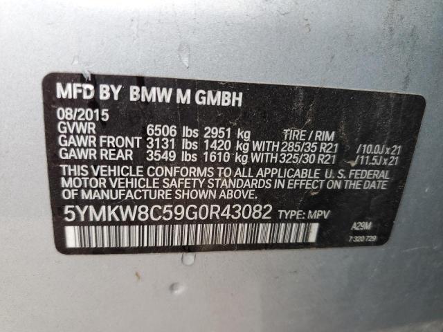 5YMKW8C59G0R43082 BMW X6 M