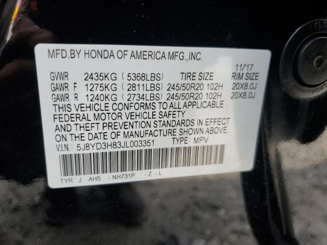 5J8YD3H83JL003351 Acura Mdx Advance