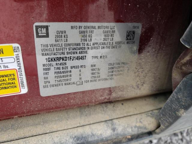 1GKKRPKD1FJ149497 GMC ACADIA SLE