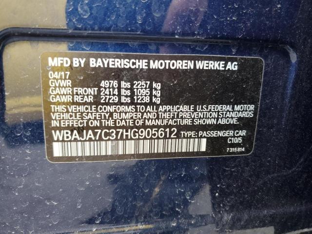 WBAJA7C37HG905612 BMW 530 XI