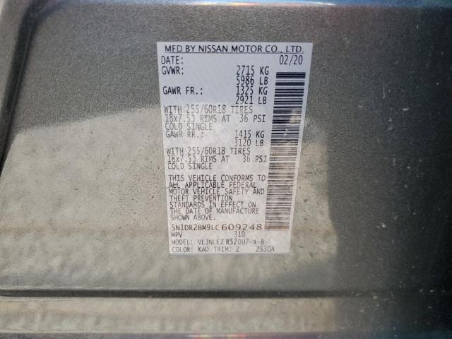 5N1DR2BM9LC609248 Nissan Pathfinder Sv