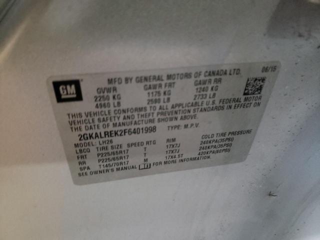2GKALREK2F6401998 GMC Terrain Sle