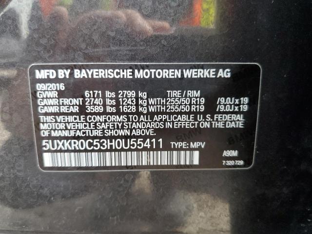 5UXKR0C53H0U55411 BMW X5 Xdrive35i