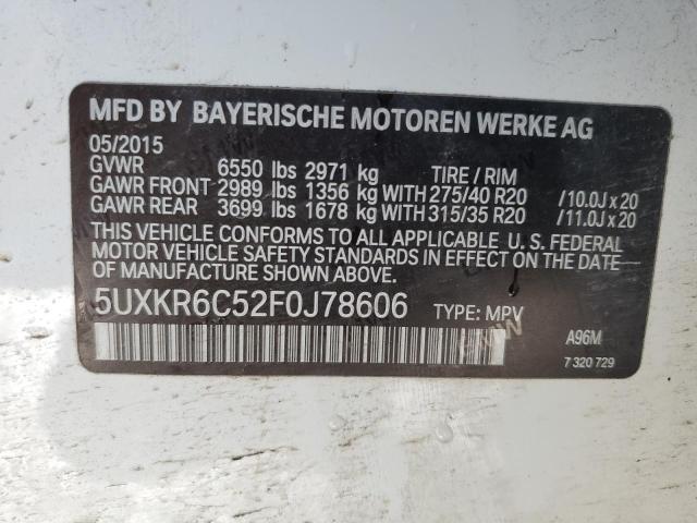 5UXKR6C52F0J78606 BMW X5 Xdrive50i