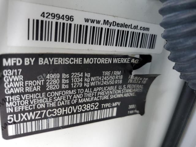 5UXWZ7C39H0V93852 BMW X3 Sdrive28i