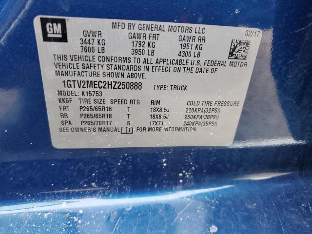 1GTV2MEC2HZ250888 GMC Sierra K1500 Sle
