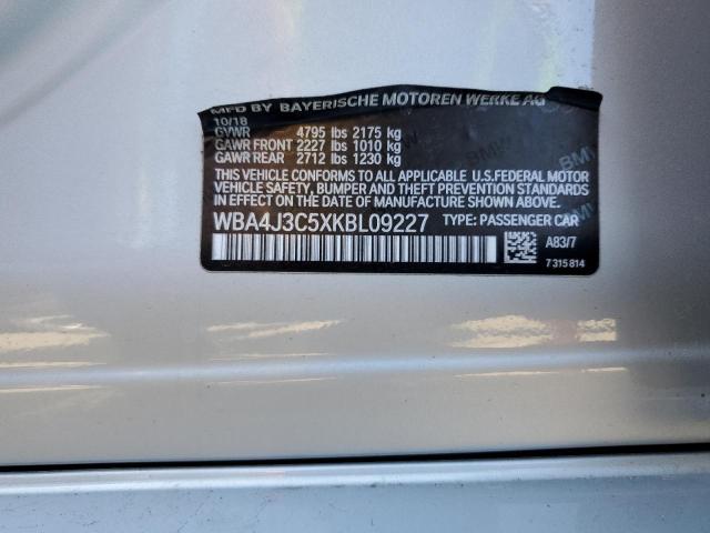 WBA4J3C5XKBL09227 BMW 430xi Gran Coupe