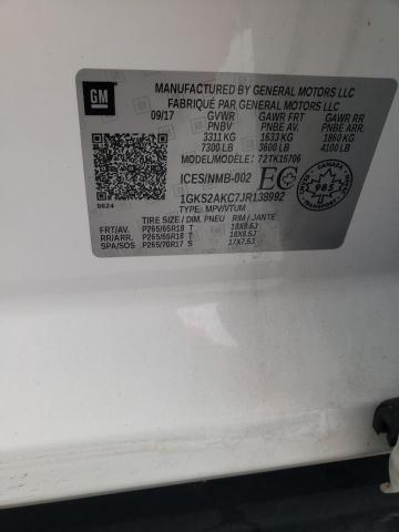 1GKS2AKC7JR138992 GMC YUKON SLE
