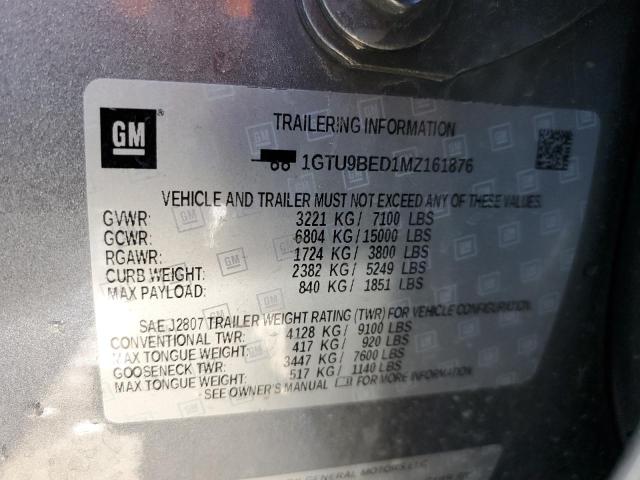 1GTU9BED1MZ161876 GMC Sierra K1500 Sle