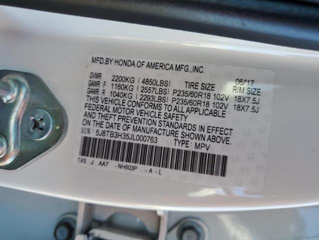 5J8TB3H35JL000763 Acura RDX