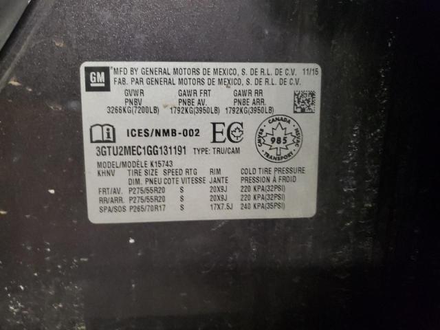 3GTU2MEC1GG131191 GMC Sierra K1500 Sle