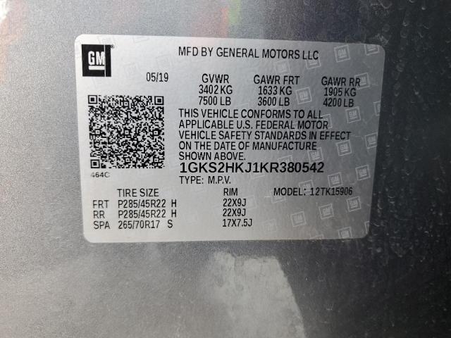 1GKS2HKJ1KR380542 GMC YUKON XL DENALI