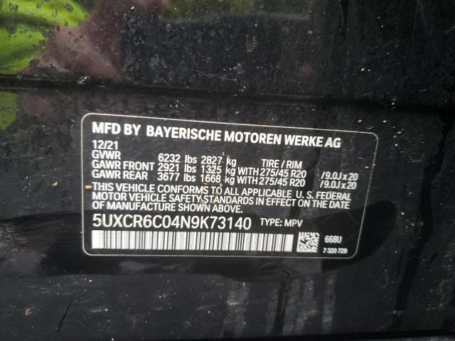 5UXCR6C04N9K73140 BMW X5 Xdrive40i