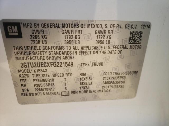 3GTU2UECXFG221549 GMC Sierra K1500 Sle