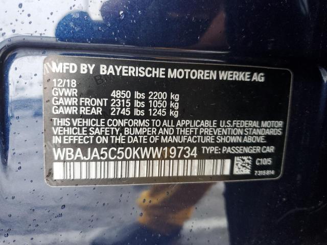 WBAJA5C50KWW19734 BMW 530 I