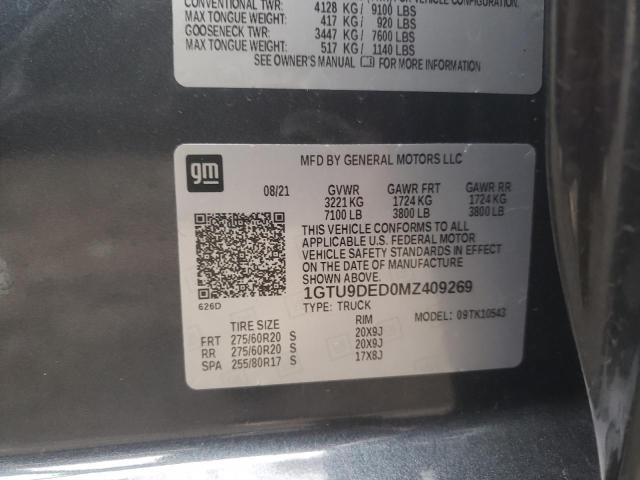 1GTU9DED0MZ409269 GMC Sierra K1500 Slt
