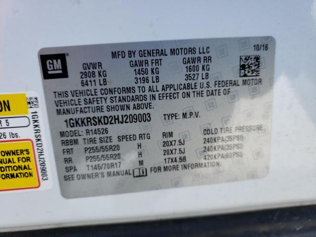 1GKKRSKD2HJ209003 GMC Acadia Limited Slt-2