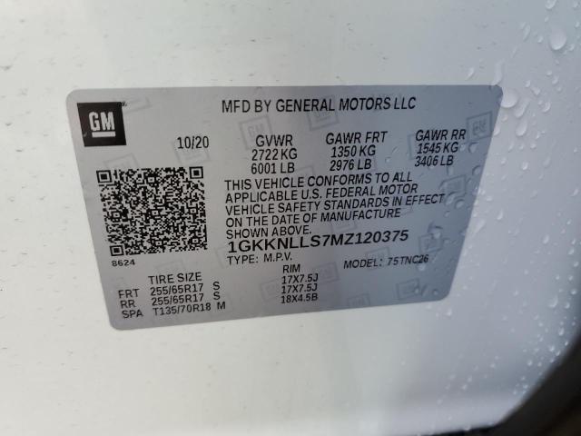 1GKKNLLS7MZ120375 GMC Acadia At4