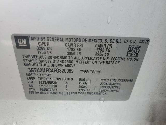 3GTU2UEC4FG320089 GMC Sierra K1500 Sle